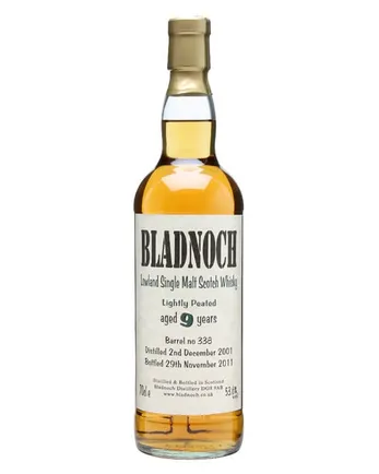 Bladnoch 2001 9 Year Old Lightly Peated Cask #338