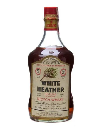 White Heather 5 Year Old Bottled 1980s Half Gallon