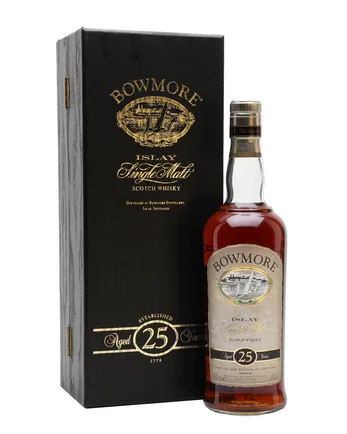 Bowmore 25 Year Old Brown Label Gold Trim