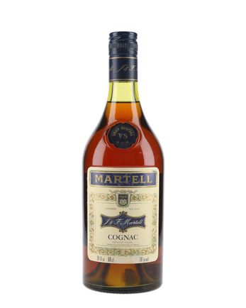 Martell 3 Star Cognac Cream Label Bottled 1970s