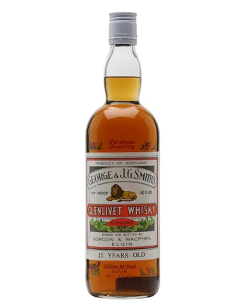Glenlivet 15 Year Old Smith's Bottled 1970s Stencil Bottle Gordon & Macphail