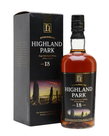 Highland Park 18 Year Old Bottled 1990s (stones packaging)