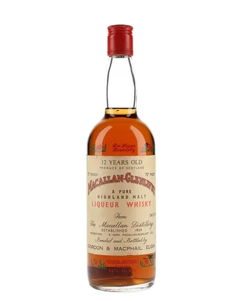 Macallan Glenlivet 12 Year Old Liqueur Whisky Bottled 1960s Gordon & Macphail
