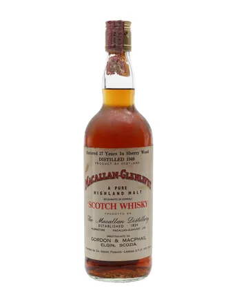 Macallan Glenlivet 1940 37 Year Old Sherry Cask G M Gordon & Macphail