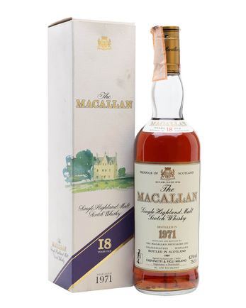 Macallan 1971 18 Year Old Vintage Label