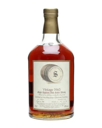Macallan Glenlivet 1965 29 Year Old Sherry Cask Signatory cask #1060