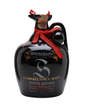 Springbank Black Ceramic 12 Year Old Bottled 1980s