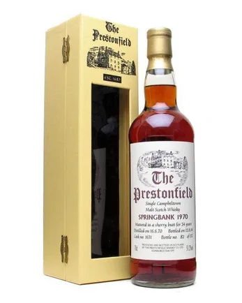 Springbank 1970 34 Year Old Sherry Cask Prestonfield